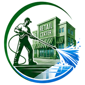 Retail Center Storefront Power Washing