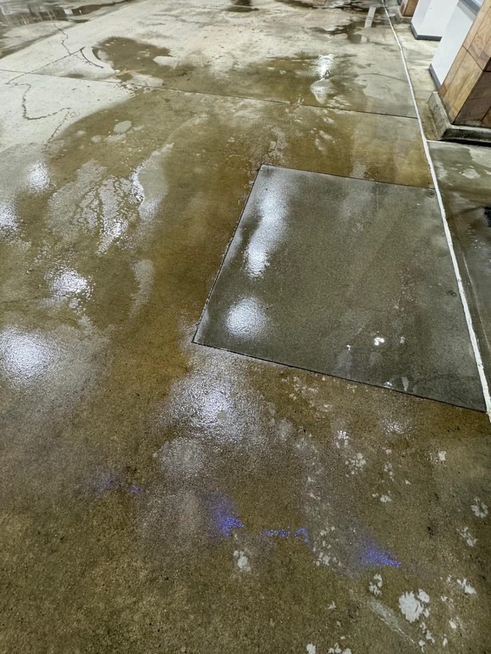 Fuel-station forecourt, canopy, or concrete cleaning
