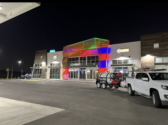 New travel center and convenience property serviced overnight β rig staged at the storefront